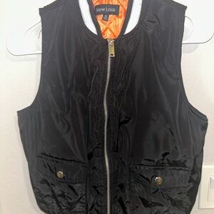 New Look Black Vest with Orange Interior